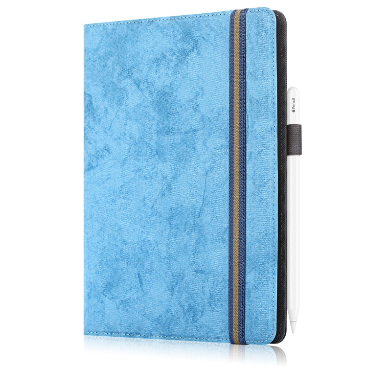 For 9-11 inch Marble Cloth Texture Horizontal Flip Universal Tablet PC Leather Case with Pen Slot & Holder(Sky Blue) - 10 - 11 inch by PMC TechLife | Online Shopping South Africa | PMC TechLife | Buy Now Pay Later Mobicred
