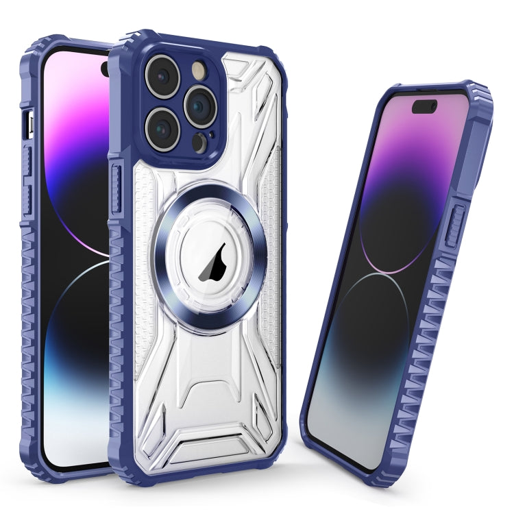 For iPhone 14 Pro CD Texture Magsafe Phone Case(Sapphire) - iPhone 14 Pro Cases by PMC TechLife | Online Shopping South Africa | PMC TechLife