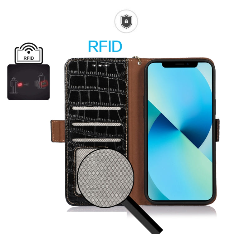 For Huawei Nova 11 Crocodile Top Layer Cowhide Leather Phone Case(Black) - Huawei Cases by PMC TechLife | Online Shopping South Africa | PMC TechLife | Buy Now Pay Later Mobicred