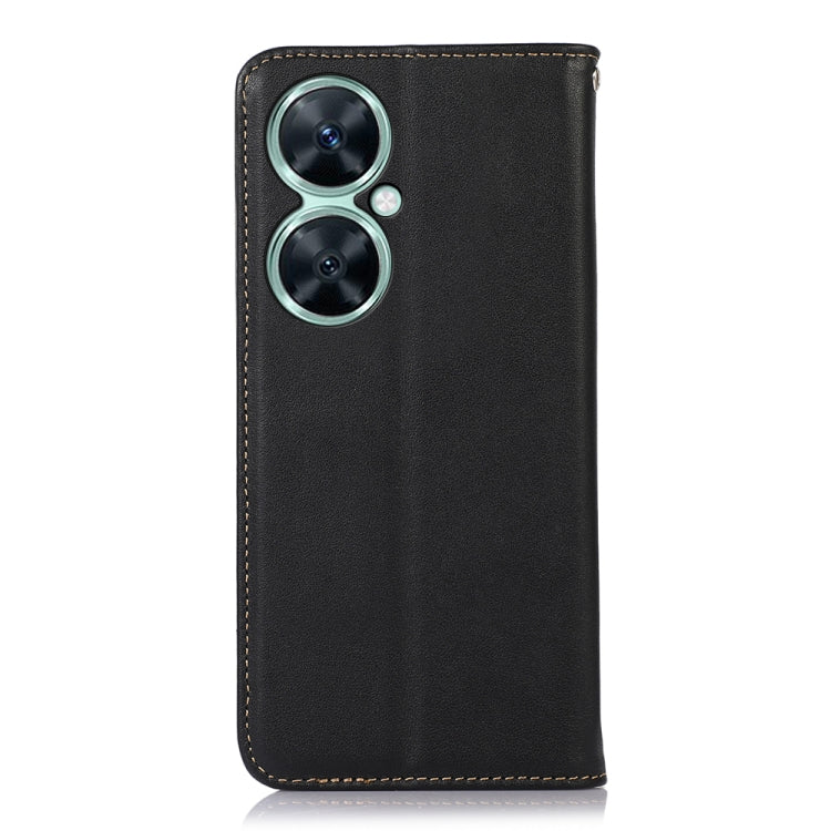 For Huawei Nova 11i / Enjoy 60 Pro KHAZNEH Nappa Top Layer Cowhide Leather Phone Case(Black) - Huawei Cases by PMC TechLife | Online Shopping South Africa | PMC TechLife | Buy Now Pay Later Mobicred