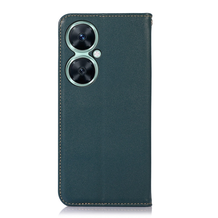 For Huawei Nova 11i / Enjoy 60 Pro KHAZNEH Nappa Top Layer Cowhide Leather Phone Case(Green) - Huawei Cases by PMC TechLife | Online Shopping South Africa | PMC TechLife | Buy Now Pay Later Mobicred