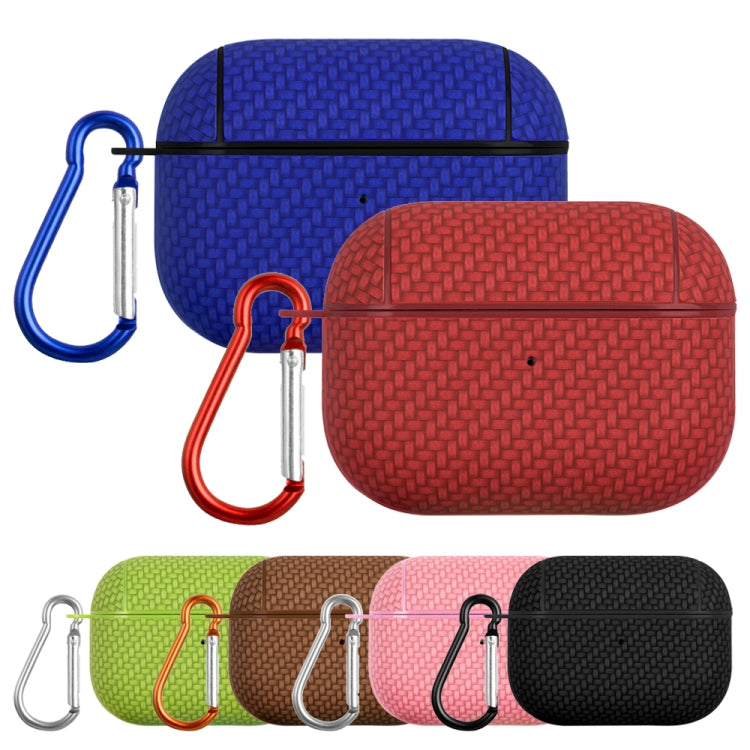 For AirPods 1 / 2 Woven Skin Texture PC TWS Earphone Protective Case(Red) - For AirPods 1/2 by PMC Jewellery | Online Shopping South Africa | PMC Jewellery | Buy Now Pay Later Mobicred