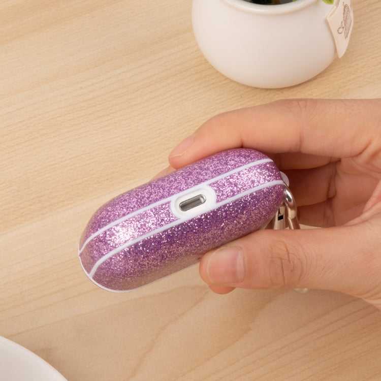 For AirPods 3 Glitter Powder Skin Texture PC TWS Earphone Case(Purple) - For AirPods 3 by PMC Jewellery | Online Shopping South Africa | PMC Jewellery | Buy Now Pay Later Mobicred
