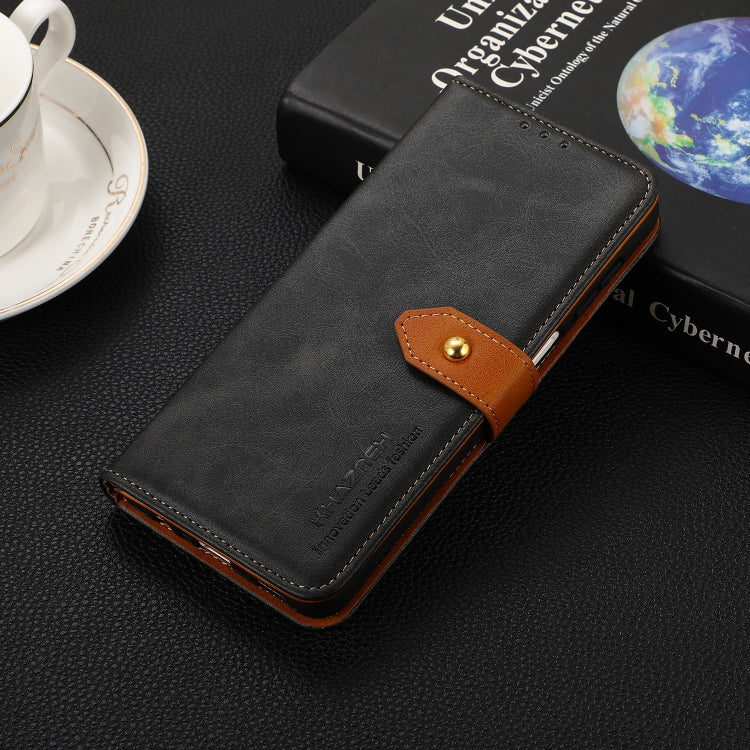 For Honor X7B / Huawei Enjoy 50 Plus KHAZNEH Dual-color Cowhide Texture Flip Leather Phone Case(Black) - Honor Cases by PMC TechLife | Online Shopping South Africa | PMC TechLife | Buy Now Pay Later Mobicred