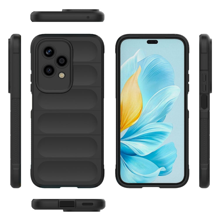For Honor 200 Lite Global Magic Shield TPU + Flannel Phone Case(Black) - Honor Cases by PMC TechLife | Online Shopping South Africa | PMC TechLife | Buy Now Pay Later Mobicred