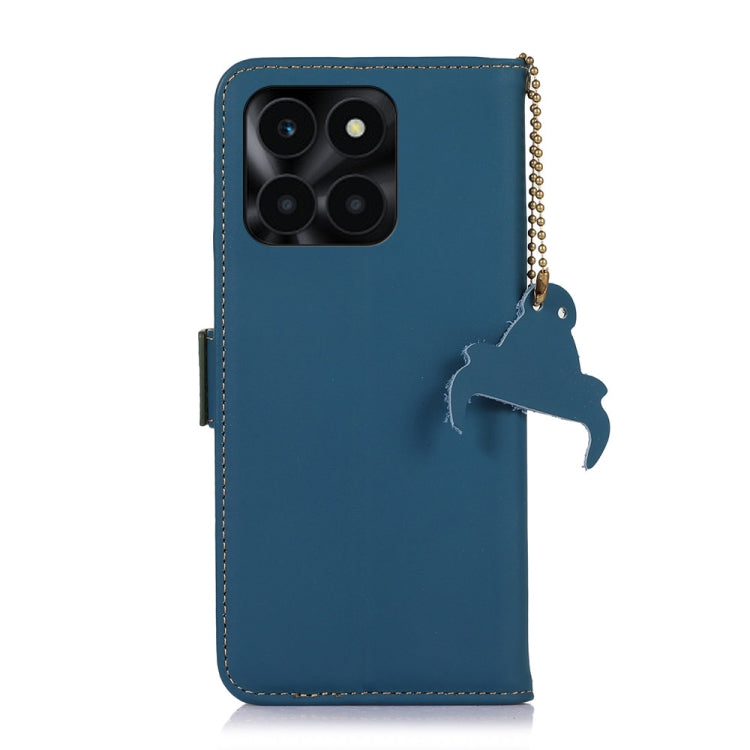 For Honor X6a Genuine Leather Magnetic RFID Leather Phone Case(Blue) - free shipping - PMC TechLife - Order now!