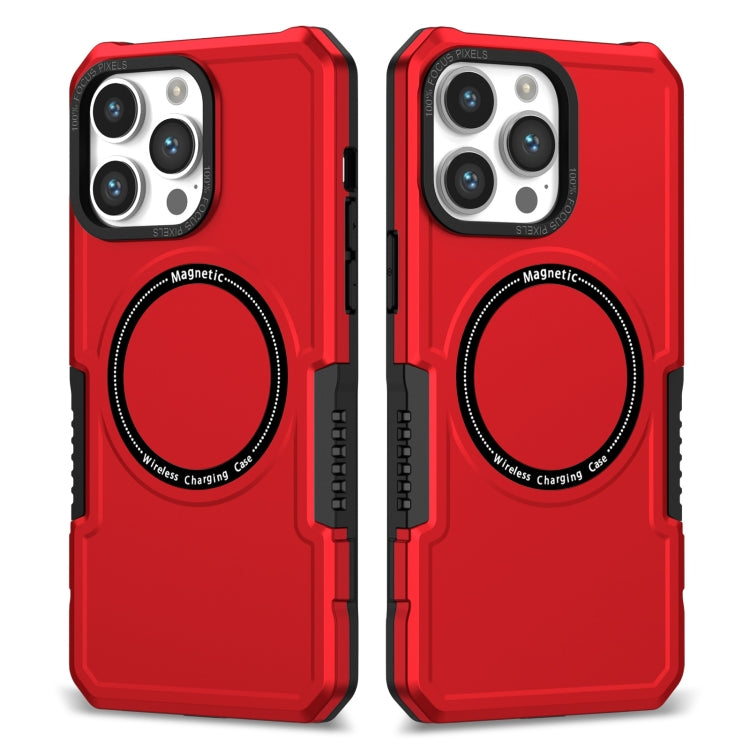 For iPhone 15 Pro MagSafe Shockproof Armor Phone Case(Red) - iPhone 15 Pro Cases by PMC TechLife | Online Shopping South Africa | PMC TechLife