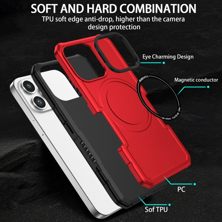 For iPhone 15 Pro MagSafe Shockproof Armor Phone Case(Red) - iPhone 15 Pro Cases by PMC TechLife | Online Shopping South Africa | PMC TechLife