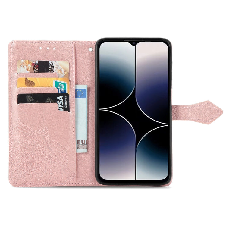 For Ulefone Note 16 Pro Mandala Flower Embossed Leather Phone Case(Rose Gold) - Ulefone Cases by PMC Jewellery | Online Shopping South Africa | PMC Jewellery | Buy Now Pay Later Mobicred