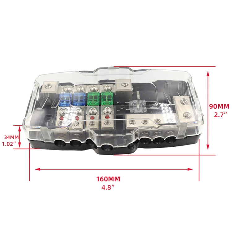CP-0722 Orvac 0-4 GA 4 Circuit HD Fuse Power Distribution Block Ground Buss with LED Indicator - Fuse by PMC TechLife | Online Shopping South Africa | PMC TechLife | Buy Now Pay Later Mobicred