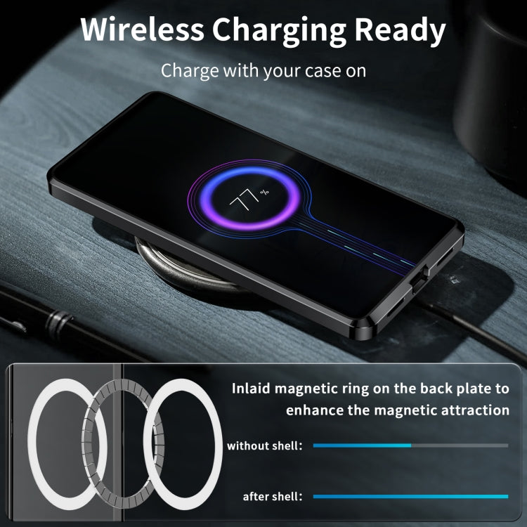 For Sony Xperia 1 VI Frosted Metal MagSafe Magnetic Phone Case(Black) - Sony Cases by PMC TechLife | Online Shopping South Africa | PMC TechLife | Buy Now Pay Later Mobicred