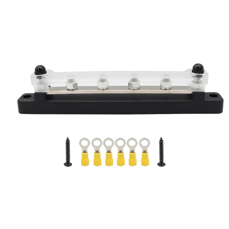CP-3124 RV Yacht 150A High Current Single-row 4-way Busbar with 6pcs Terminals - Booster Cable & Clip by PMC TechLife | Online Shopping South Africa | PMC TechLife | Buy Now Pay Later Mobicred