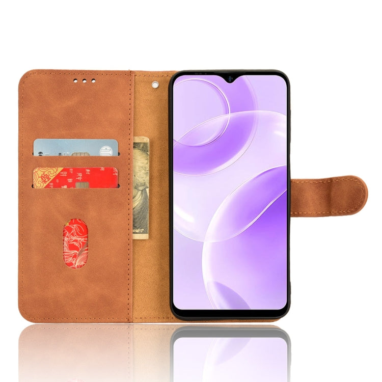 For Ulefone Note 15 Skin Feel Magnetic Flip Leather Phone Case(Brown) - Ulefone Cases by PMC Jewellery | Online Shopping South Africa | PMC Jewellery | Buy Now Pay Later Mobicred