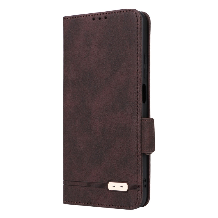 For Realme C53 4G / Narzo N53 4G Magnetic Clasp Leather Phone Case(Brown) - Realme Cases by PMC TechLife | Online Shopping South Africa | PMC TechLife | Buy Now Pay Later Mobicred