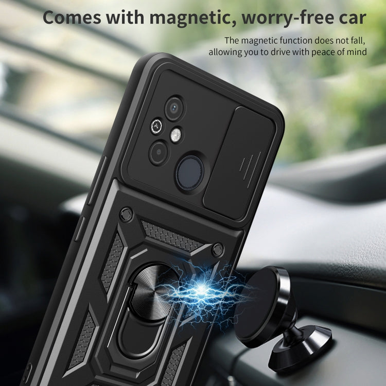 For Xiaomi Redmi 12 4G Sliding Camera Cover Design TPU Hybrid PC Phone Case(Mint Green) - Xiaomi Cases by PMC TechLife | Online Shopping South Africa | PMC TechLife | Buy Now Pay Later Mobicred