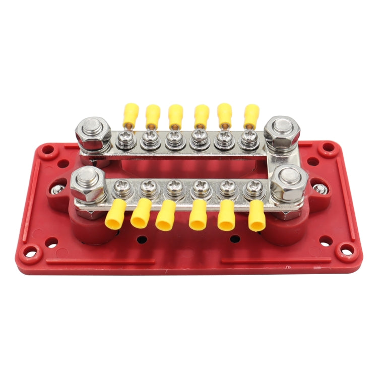 CP-3160 1 Pair 300A 12-48V RV Yacht Modified Double Row 12-way M6 Terminal Busbar with 24pcs Terminals - Booster Cable & Clip by PMC TechLife | Online Shopping South Africa | PMC TechLife | Buy Now Pay Later Mobicred