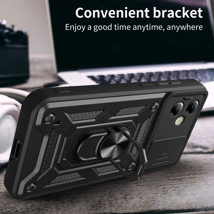 For Motorola Moto G14 Sliding Camera Cover Design TPU+PC Phone Case(Gold) - free shipping - PMC TechLife - Order now!