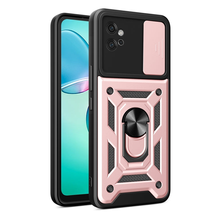 For Motorola Moto G32 Sliding Camera Cover Design TPU+PC Phone Case(Rose Gold) - Motorola Cases by PMC TechLife | Online Shopping South Africa | PMC TechLife | Buy Now Pay Later Mobicred