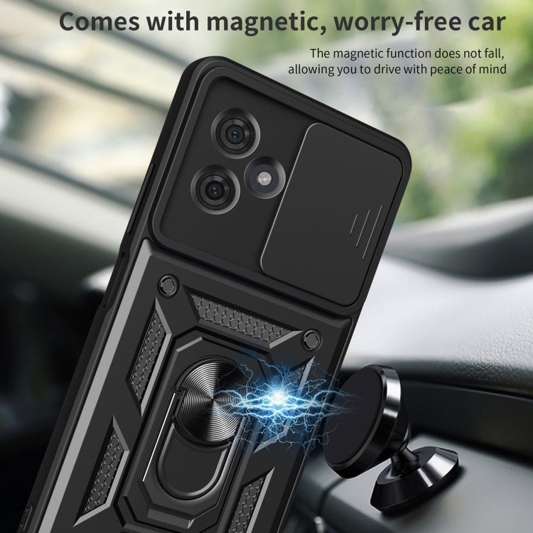 For Motorola Moto G54 5G EU Sliding Camera Cover Design TPU Hybrid PC Phone Case(Gold) - Motorola Cases by PMC TechLife | Online Shopping South Africa | PMC TechLife | Buy Now Pay Later Mobicred