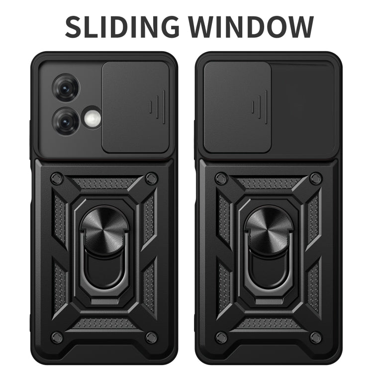 For Motorola Moto G84 Sliding Camera Cover Design TPU Hybrid PC Phone Case(Silver) - Motorola Cases by PMC TechLife | Online Shopping South Africa | PMC TechLife | Buy Now Pay Later Mobicred