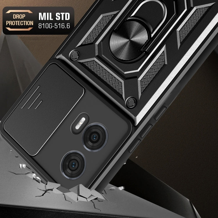 For Motorola Edge 50 Fusion Sliding Camera Cover Design TPU+PC Phone Case(Black) - free shipping - PMC TechLife - Order now!