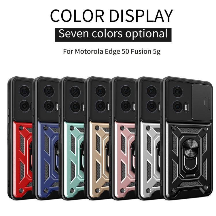 For Motorola Edge 50 Fusion Sliding Camera Cover Design TPU+PC Phone Case(Silver) - free shipping - PMC TechLife - Order now!