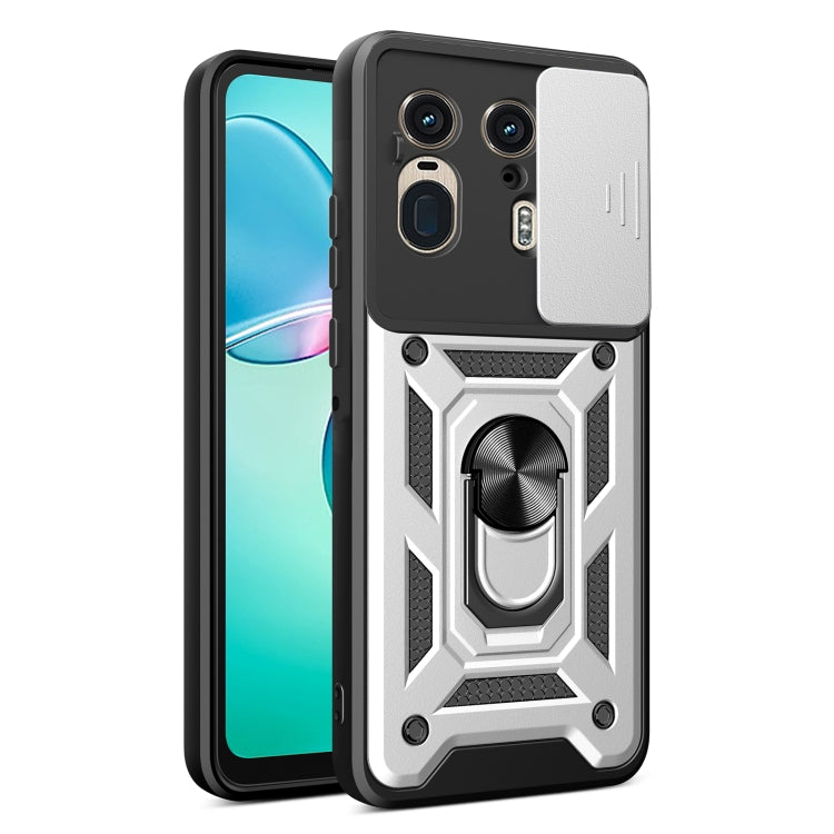 For Motorola Edge 50 Ultra Sliding Camera Cover Design TPU+PC Phone Case(Silver) - free shipping - PMC TechLife - Order now!