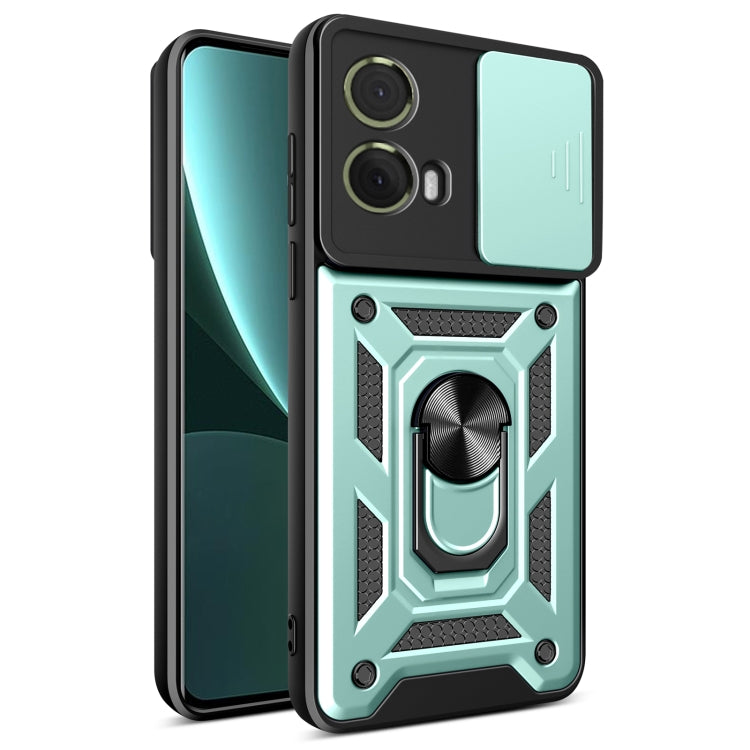 For Motorola Moto G85 / S50 Neo Sliding Camera Cover Design TPU+PC Phone Case(Mint Green) - free shipping - PMC TechLife - Order now!