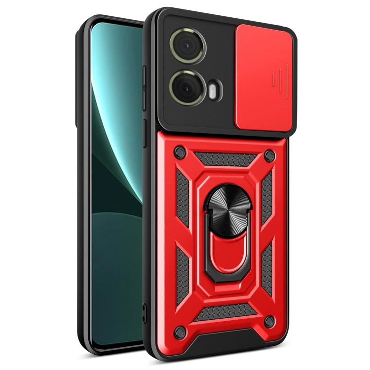 For Motorola Moto G85 / S50 Neo Sliding Camera Cover Design TPU+PC Phone Case(Red) - free shipping - PMC TechLife - Order now!