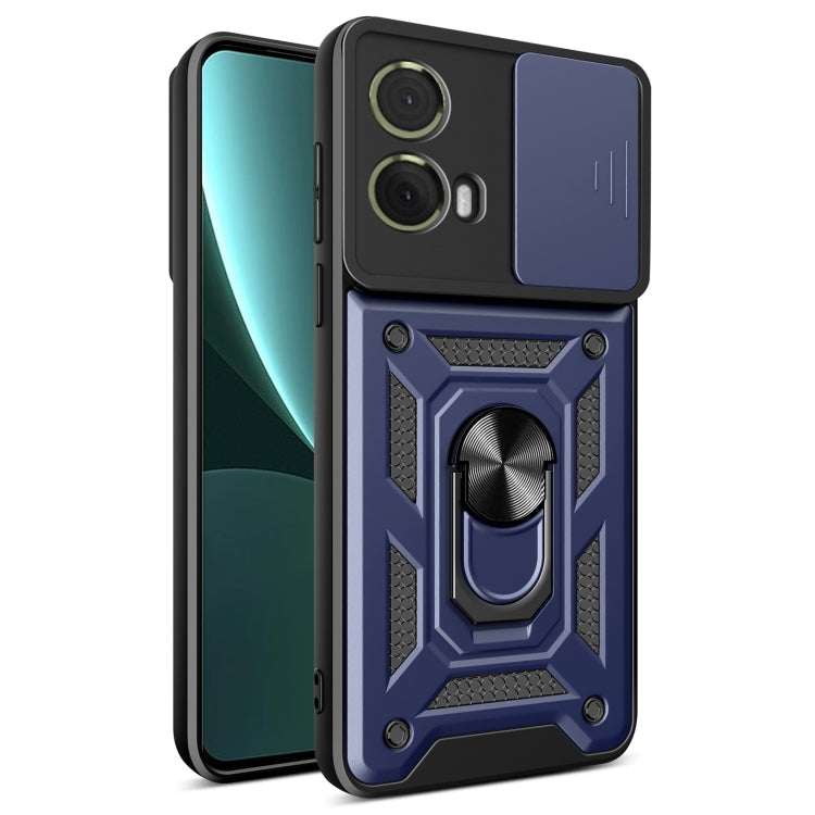 For Motorola Moto G85 / S50 Neo Sliding Camera Cover Design TPU+PC Phone Case(Blue) - free shipping - PMC TechLife - Order now!