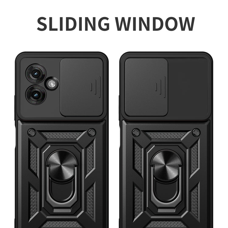 For Motorola Moto G55 Sliding Camera Cover Design TPU+PC Phone Case(Black) - free shipping - PMC TechLife - Order now!