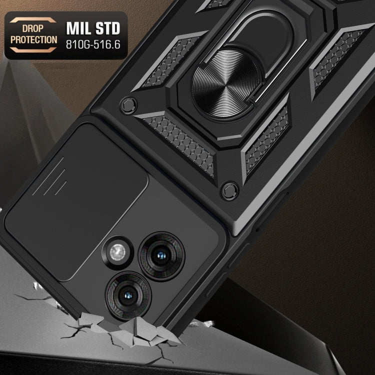 For Motorola Moto G55 Sliding Camera Cover Design TPU+PC Phone Case(Blue) - free shipping - PMC TechLife - Order now!