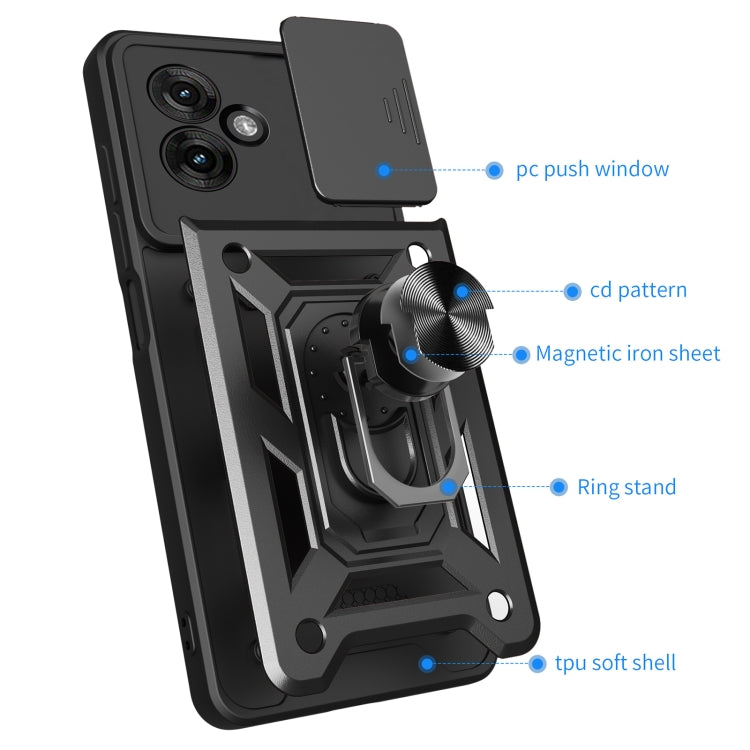 For Motorola Moto G55 Sliding Camera Cover Design TPU+PC Phone Case(Silver) - free shipping - PMC TechLife - Order now!