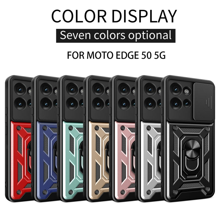 For Motorola Edge 50 5G Sliding Camera Cover Design TPU+PC Phone Case(Silver) - free shipping - PMC TechLife - Order now!