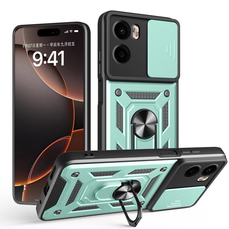 For Motorola Moto G05 Sliding Camera Cover Design TPU+PC Phone Case(Mint Green) - free shipping - PMC TechLife - Order now!