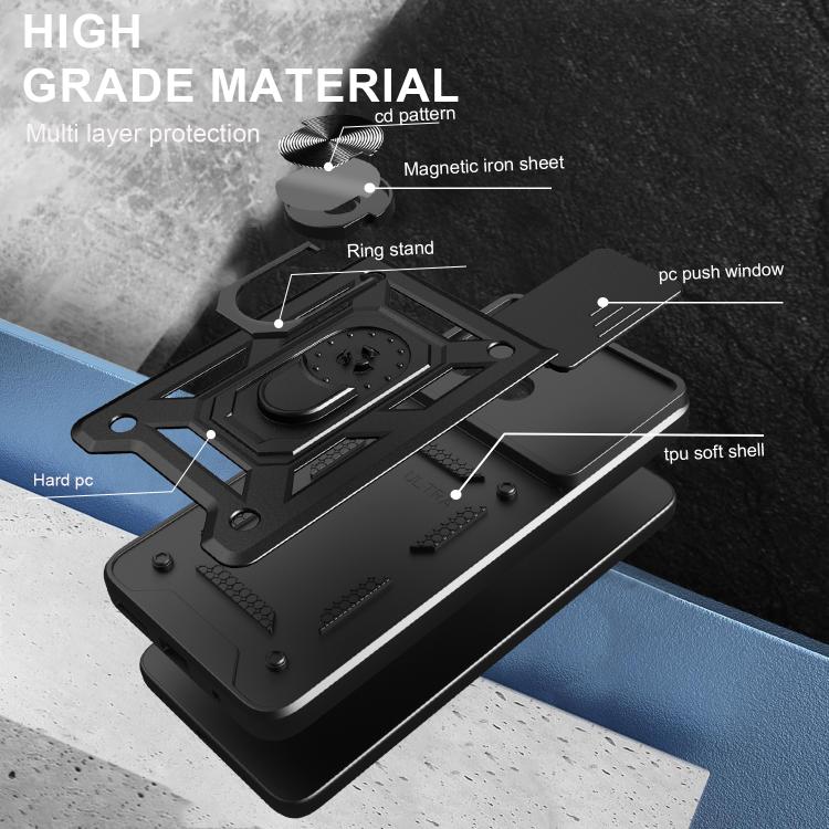 For Motorola Moto G05 Sliding Camera Cover Design TPU+PC Phone Case(Silver) - free shipping - PMC TechLife - Order now!