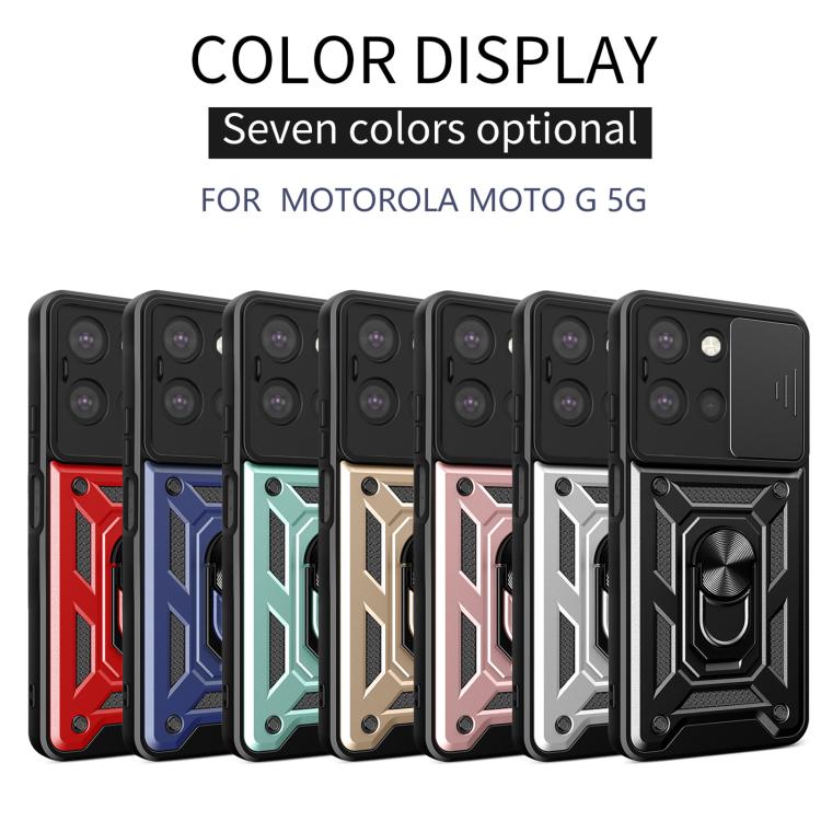 For Motorola Moto G 2025 Sliding Camera Cover Design TPU+PC Phone Case(Blue) - free shipping - PMC TechLife - Order now!