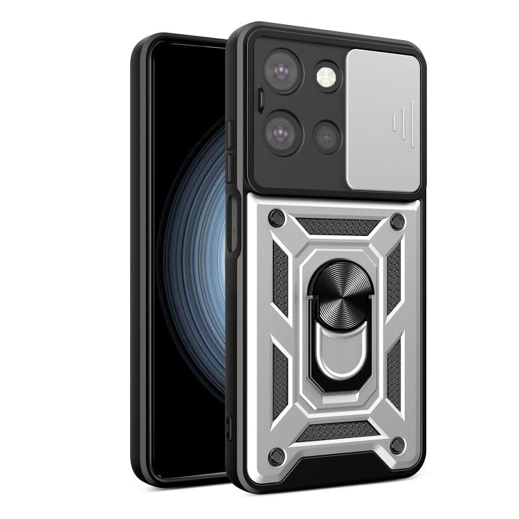 For Motorola Moto G 2025 Sliding Camera Cover Design TPU+PC Phone Case(Silver) - free shipping - PMC TechLife - Order now!