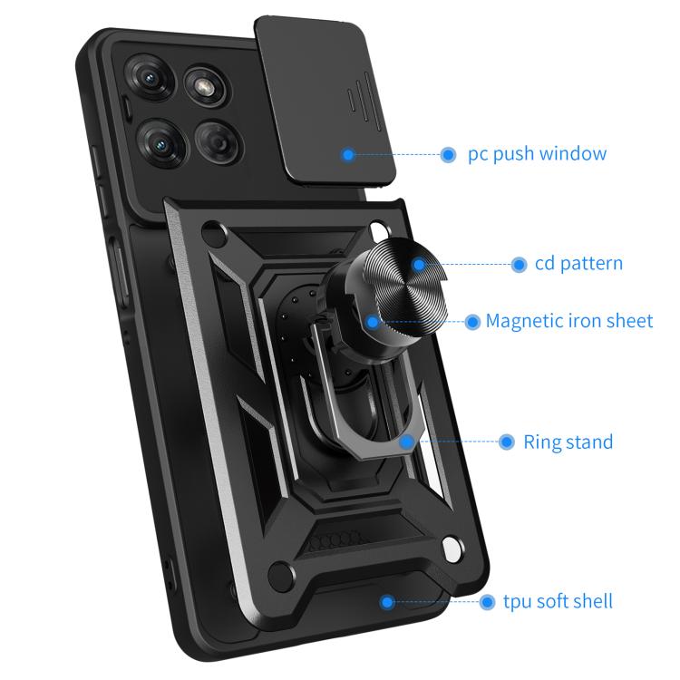 For Motorola Moto G Power 2025 Sliding Camera Cover Design TPU+PC Phone Case(Red) - free shipping - PMC TechLife - Order now!