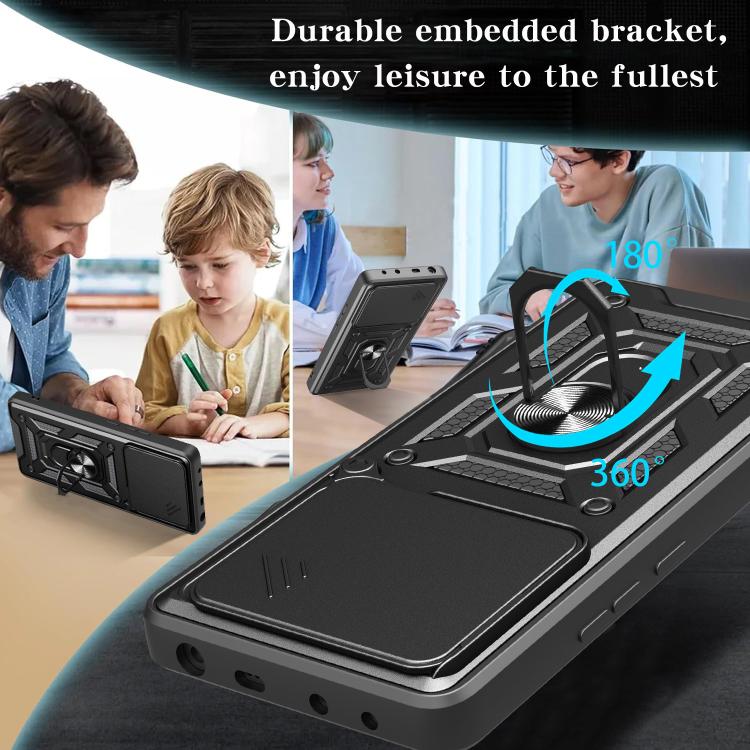For Motorola Edge 60 Fusion Sliding Camera Cover Design TPU+PC Phone Case(Gold) - free shipping - PMC TechLife - Order now!