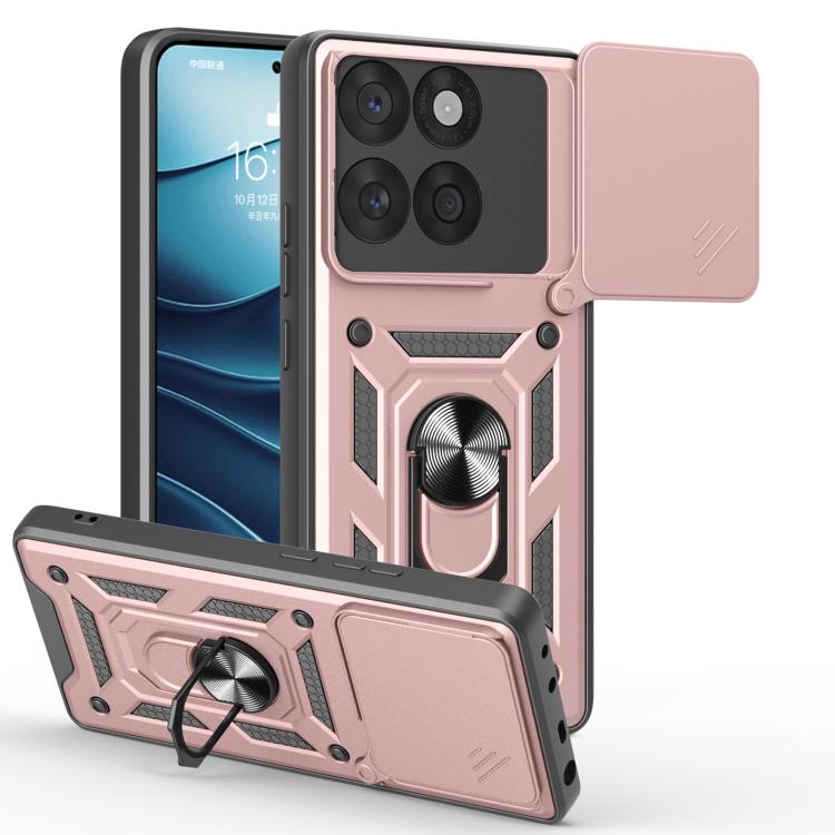 For Motorola Edge 60 Fusion Sliding Camera Cover Design TPU+PC Phone Case(Rose Gold) - free shipping - PMC TechLife - Order now!