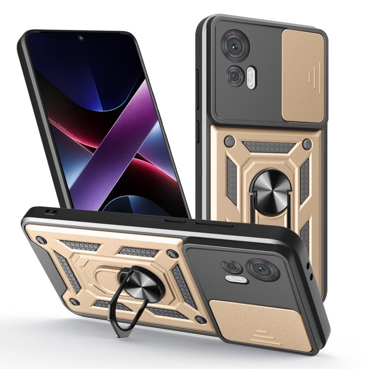 For Motorola Edge 30 Neo Sliding Camera Cover Design TPU+PC Phone Case(Gold) - free shipping - PMC TechLife - Order now!