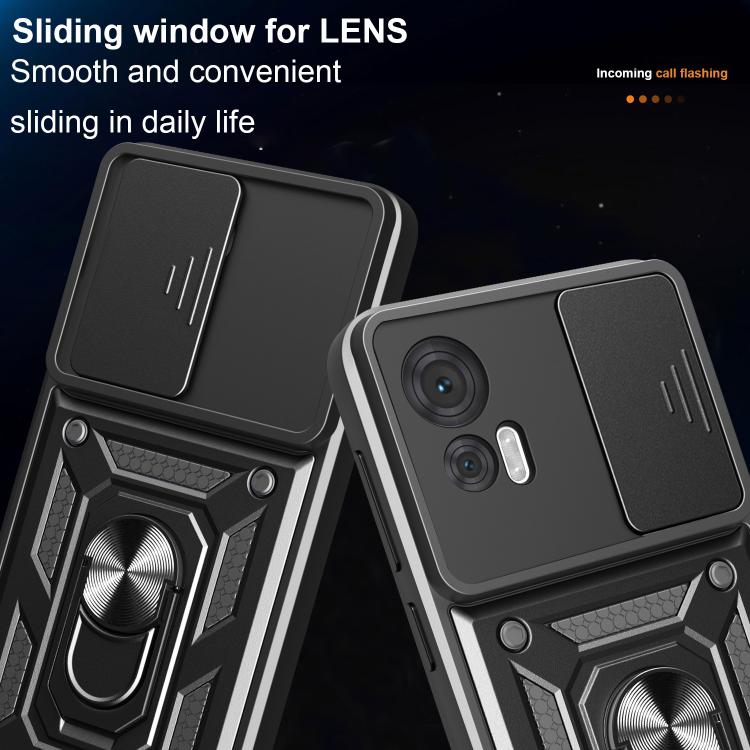For Motorola Edge 30 Neo Sliding Camera Cover Design TPU+PC Phone Case(Silver) - free shipping - PMC TechLife - Order now!