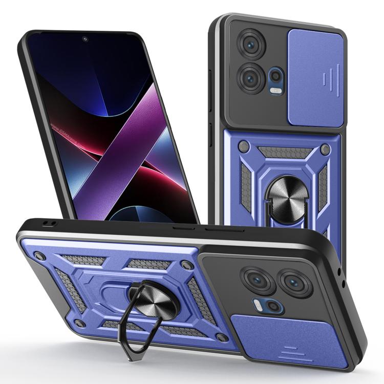 For Motorola Edge 30 Fusion Sliding Camera Cover Design TPU+PC Phone Case(Blue) - free shipping - PMC TechLife - Order now!