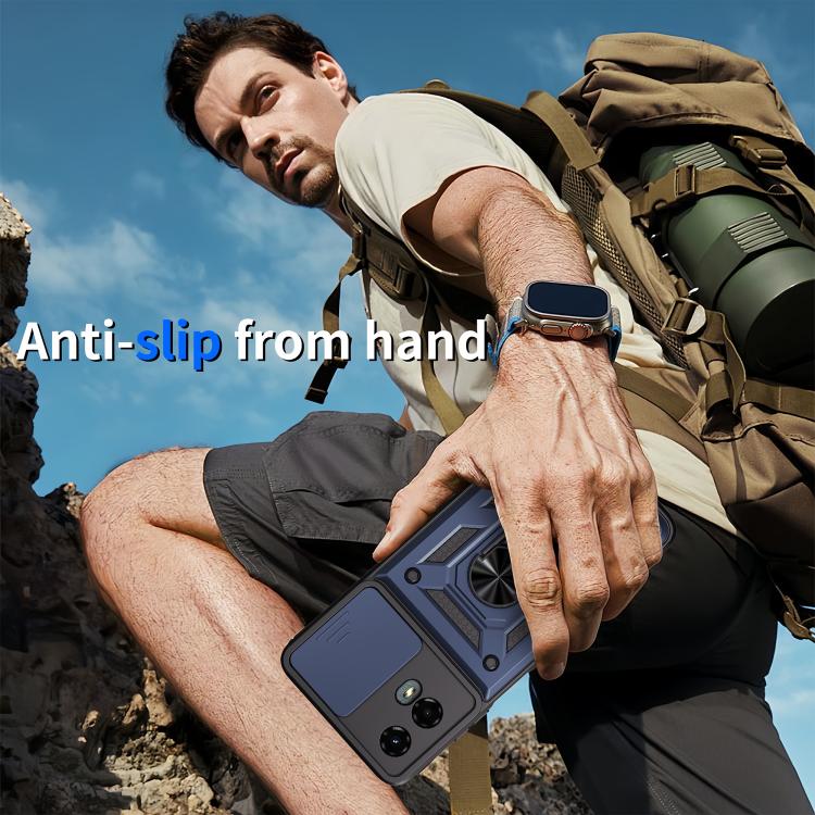 For Motorola Moto G 5G 2024 Sliding Camera Cover Design TPU+PC Phone Case(Gold) - free shipping - PMC TechLife - Order now!