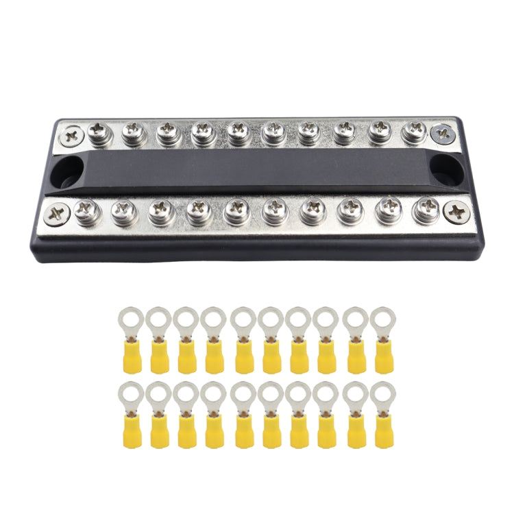 CP-4051 100A 48V RV Yacht Modified Double Row 10-way Busbar with 20pcs Terminals - Booster Cable & Clip by PMC TechLife | Online Shopping South Africa | PMC TechLife | Buy Now Pay Later Mobicred