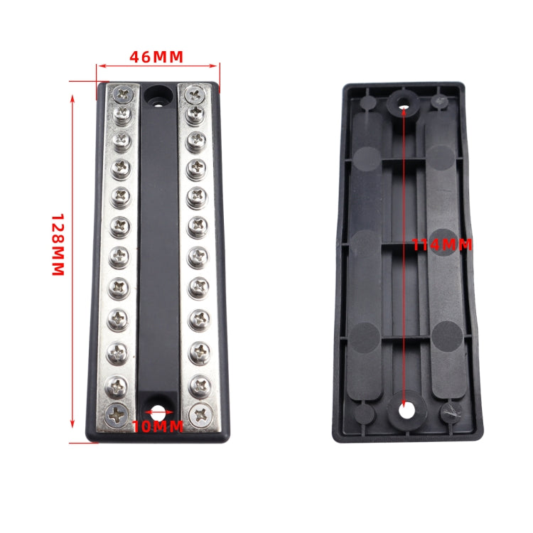 CP-4051 100A 48V RV Yacht Modified Double Row 10-way Busbar with 20pcs Terminals - Booster Cable & Clip by PMC TechLife | Online Shopping South Africa | PMC TechLife | Buy Now Pay Later Mobicred