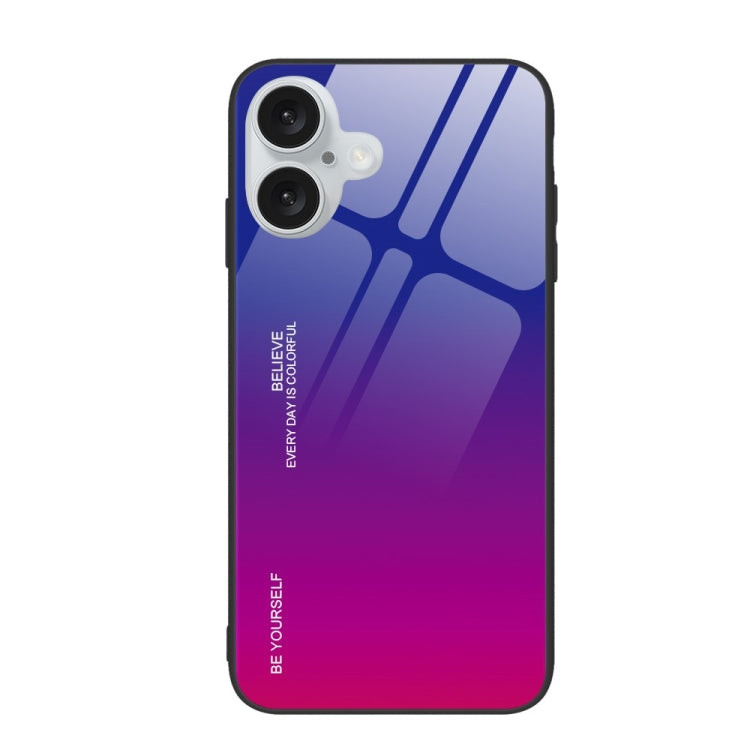 For iPhone 16 Plus Gradient Color Glass Phone Case(Purple Red) - iPhone 16 Plus Cases by PMC TechLife | Online Shopping South Africa | PMC TechLife | Buy Now Pay Later Mobicred