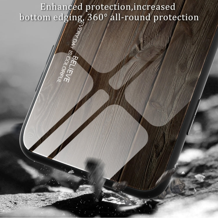 For iPhone 16 Pro Max Wood Grain Glass Phone Case(Black) - iPhone 16 Pro Max Cases by PMC TechLife | Online Shopping South Africa | PMC TechLife | Buy Now Pay Later Mobicred