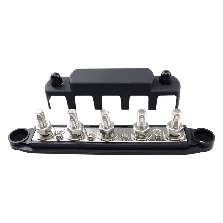 CP-4122-01 RV Yacht M8 Single Row 5-way Power Distribution Block Busbar with Cover - Booster Cable & Clip by PMC TechLife | Online Shopping South Africa | PMC TechLife | Buy Now Pay Later Mobicred